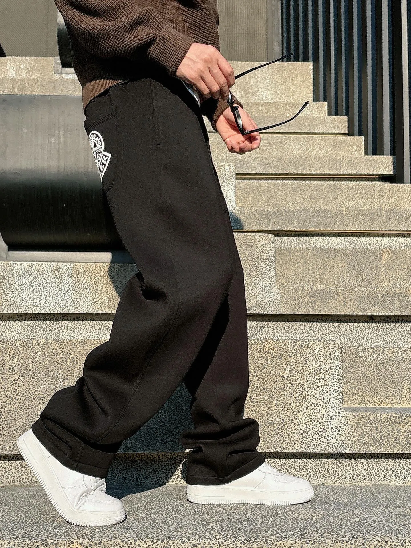 P320 2025 autumn and winter new casual pants 🆕Heavy scimitar pants Color: black and gray Size: M-4XL